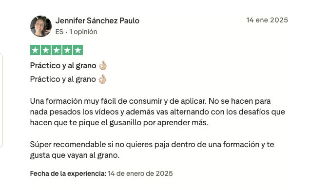 Opiniones sobre el curso de Automation IA Manager de Buildt Academy