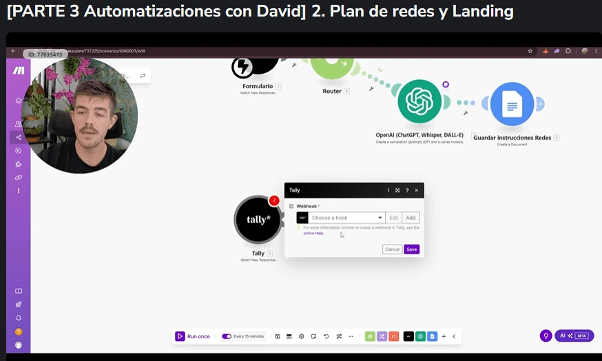 Vista de una clase del módulo de automatizaciones dentro del curso Partner360