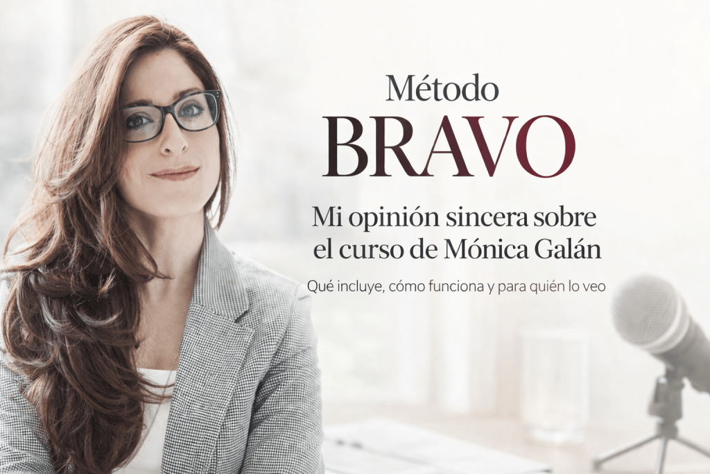 Portada de la reseña de Método BRAVO con Mónica Galán y el texto de opinión sobre el curso